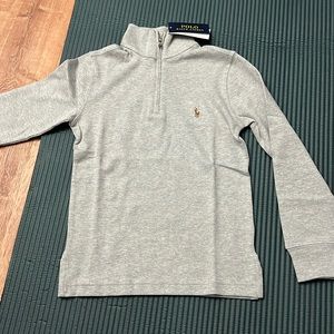 Ralph Lauren boys Cotton Interlock Quarter-Zip Pullover